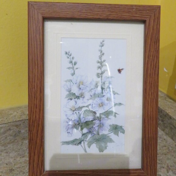 Small Handpainted Floral Framed Picture (K548) - Picture 2 of 4
